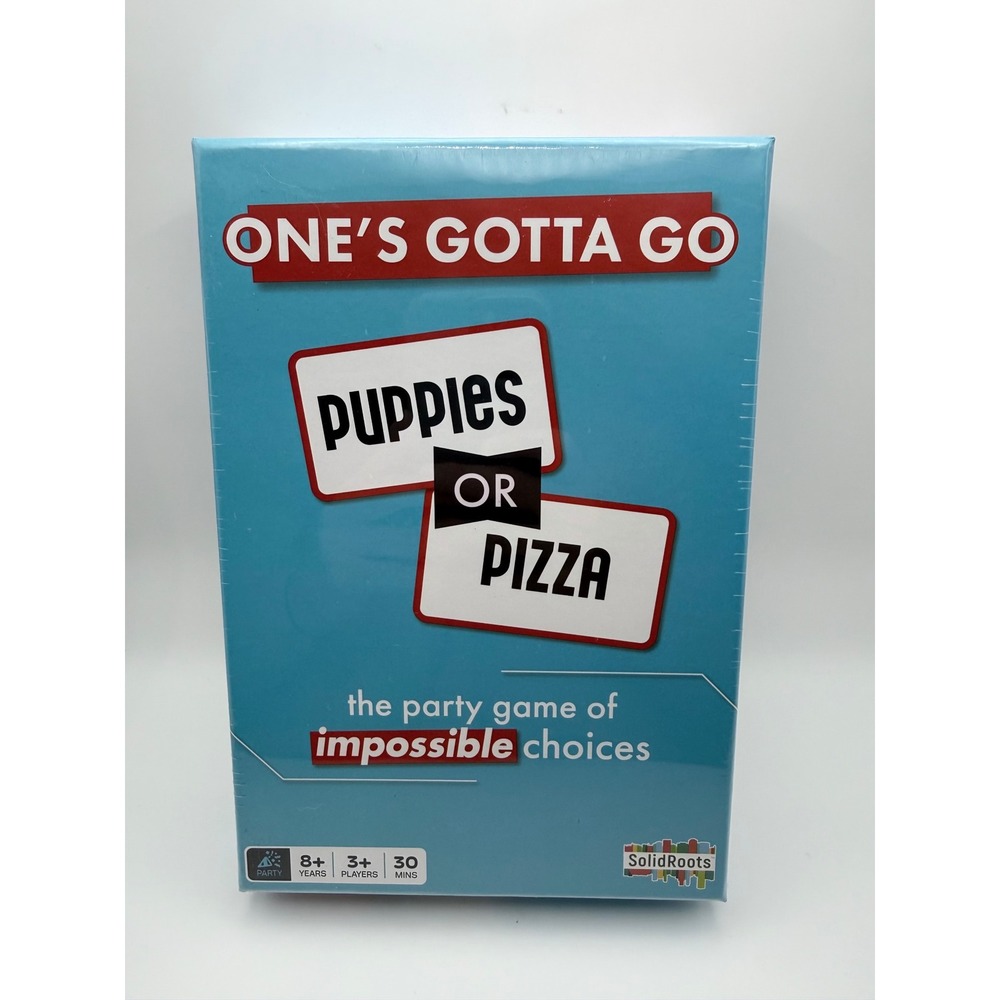 SolidRoots Ones Gotta Go‎ Puppies or Pizza Party Game Impossible Choices New